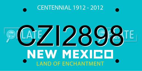 CZI2898 New Mexico License Plate