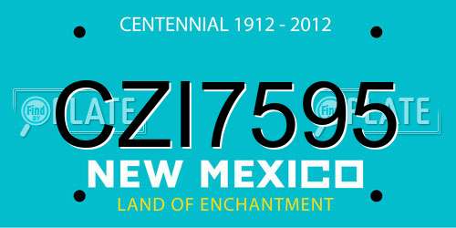 CZI7595 New Mexico License Plate