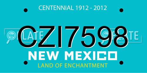 CZI7598 New Mexico License Plate