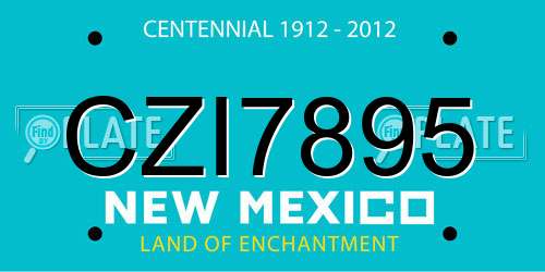 CZI7895 New Mexico License Plate