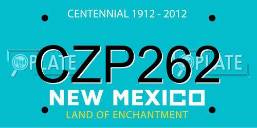 CZP262 New Mexico License Plate