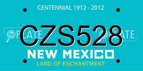 CZS528 New Mexico License Plate