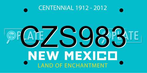 CZS983 New Mexico License Plate