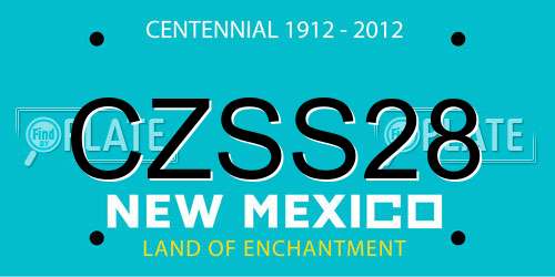 CZSS28 New Mexico License Plate
