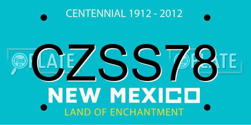 CZSS78 New Mexico License Plate