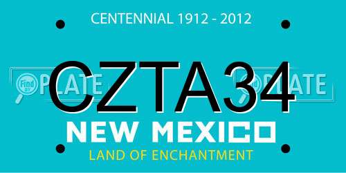 CZTA34 New Mexico License Plate