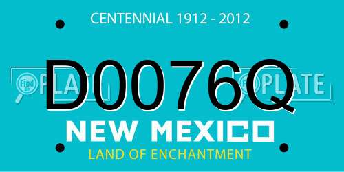 D0076Q New Mexico License Plate