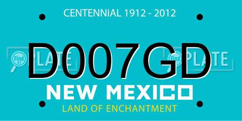 D007GD New Mexico License Plate