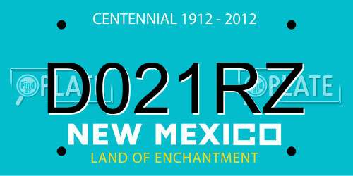 D021RZ New Mexico License Plate
