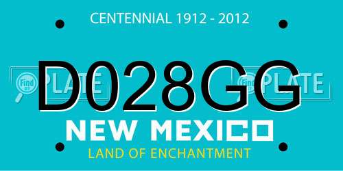 D028GG New Mexico License Plate