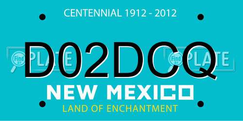 D02DCQ New Mexico License Plate