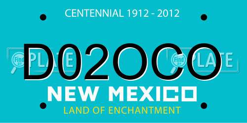 D02OCO New Mexico License Plate