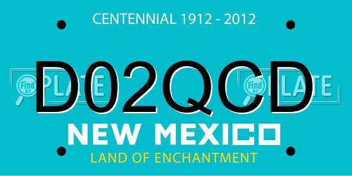 D02QCD New Mexico License Plate