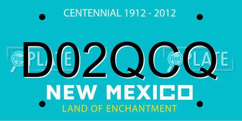 D02QCQ New Mexico License Plate