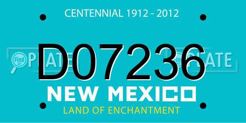 D07236 New Mexico License Plate