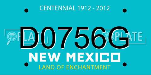 D0756G New Mexico License Plate