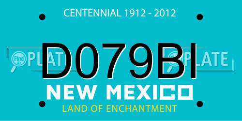 D079BI New Mexico License Plate