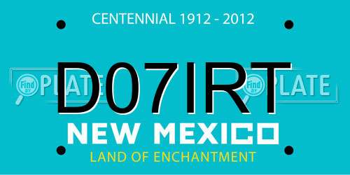 D07IRT New Mexico License Plate