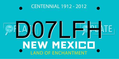 D07LFH New Mexico License Plate
