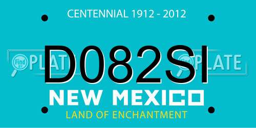 D082SI New Mexico License Plate