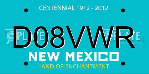 D08VWR New Mexico License Plate