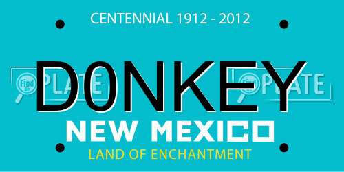 D0NKEY New Mexico License Plate