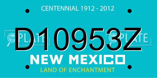 D10953Z New Mexico License Plate