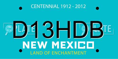 D13HDB New Mexico License Plate