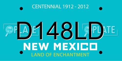 D148LD New Mexico License Plate