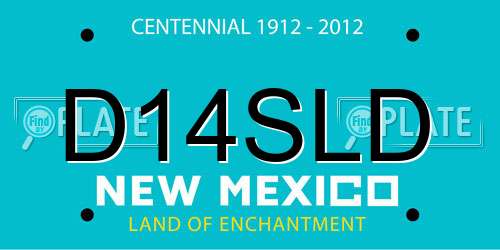 D14SLD New Mexico License Plate