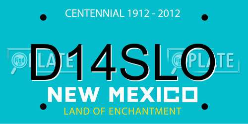 D14SLO New Mexico License Plate