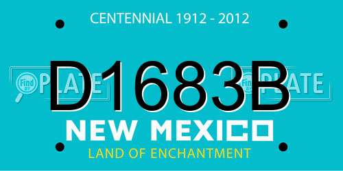 D1683B New Mexico License Plate