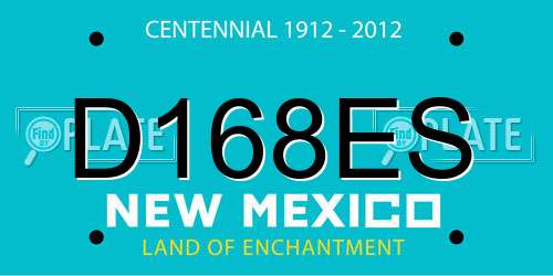 D168ES New Mexico License Plate