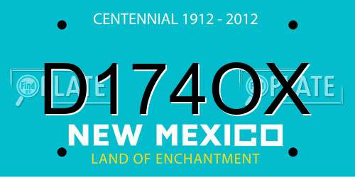 D174OX New Mexico License Plate