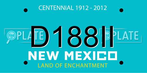 D188II New Mexico License Plate