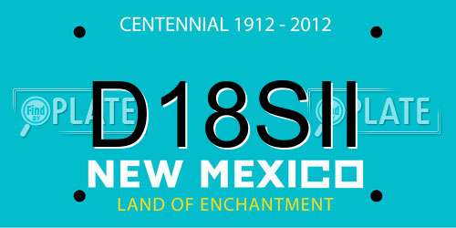 D18SII New Mexico License Plate