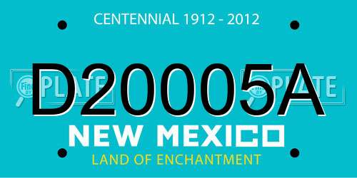 D20005A New Mexico License Plate