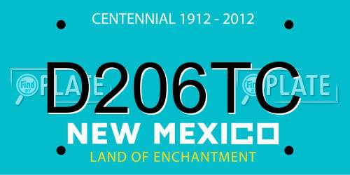 D206TC New Mexico License Plate