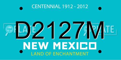 D2127M New Mexico License Plate