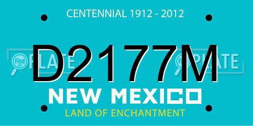 D2177M New Mexico License Plate