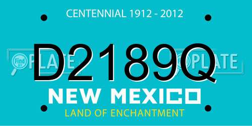 D2189Q New Mexico License Plate