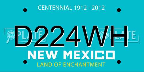 D224WH New Mexico License Plate