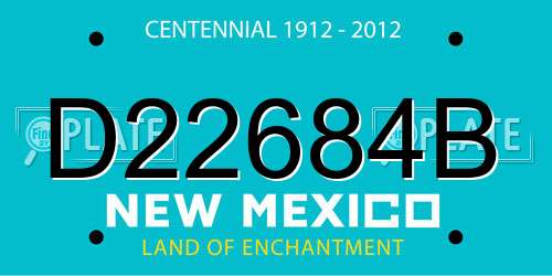 D22684B New Mexico License Plate