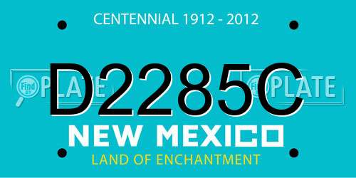 D2285C New Mexico License Plate