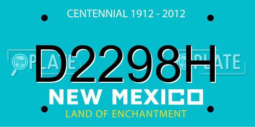 D2298H New Mexico License Plate
