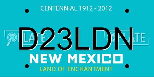 D23LDN New Mexico License Plate