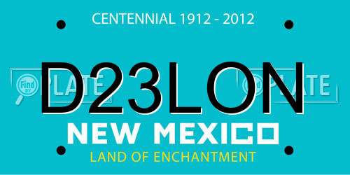 D23LON New Mexico License Plate