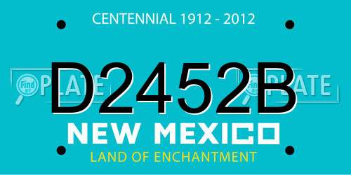 D2452B New Mexico License Plate