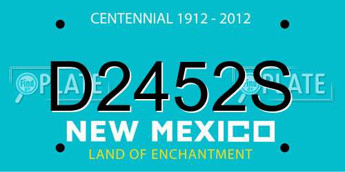 D2452S New Mexico License Plate