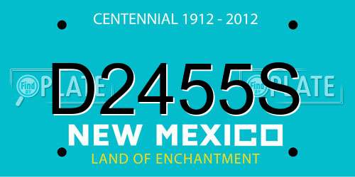 D2455S New Mexico License Plate
